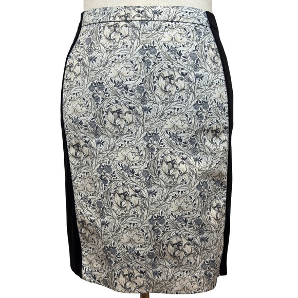 Whimsigoth Floral Pencil Skirt size12 Unique Statement Side Panel Grunge Style - Picture 1 of 10